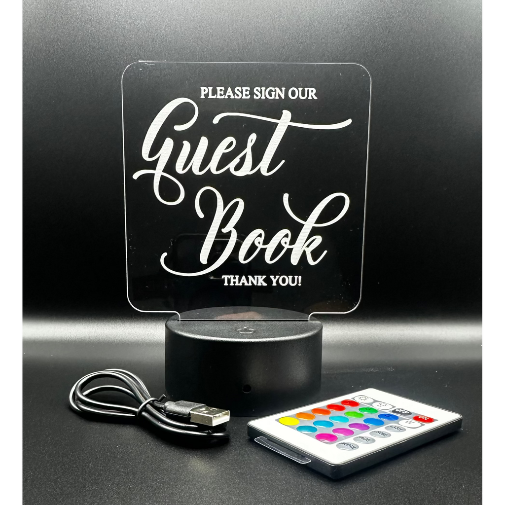 Wedding & Menu LED Acrylic Display