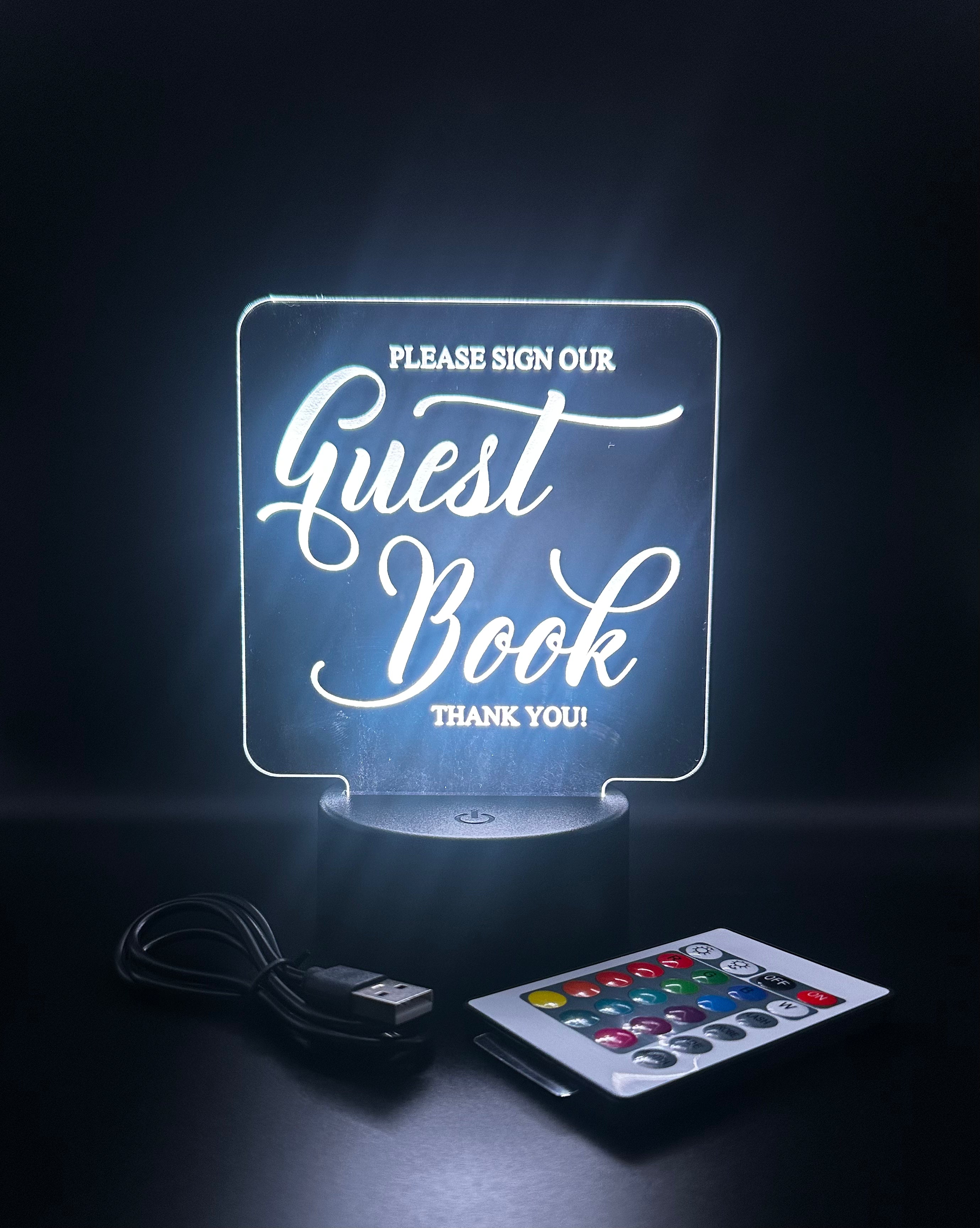 Wedding & Menu LED Acrylic Display