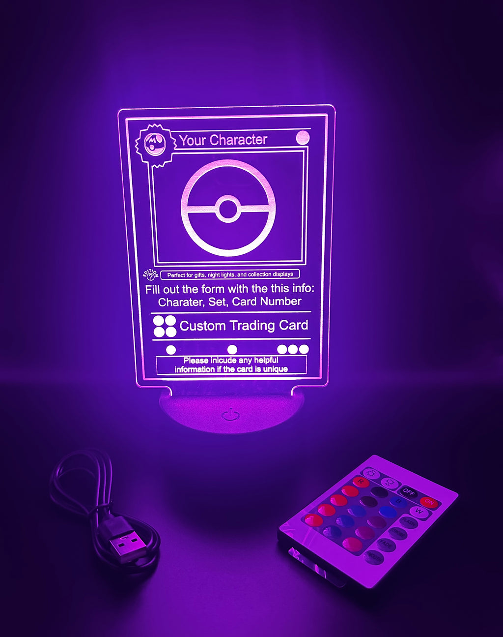 Custom LED Trading Card Display
